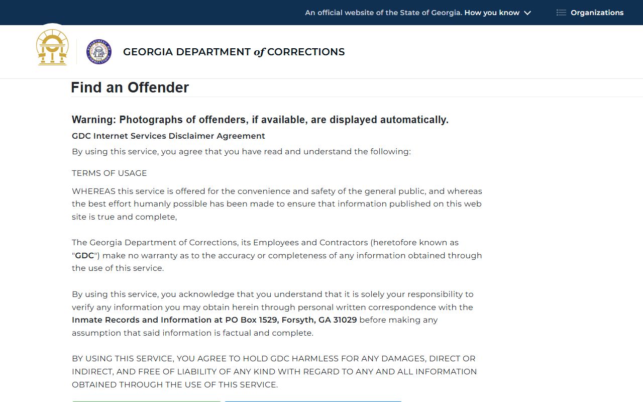 Candler County arrest records Georgia DOC offender query