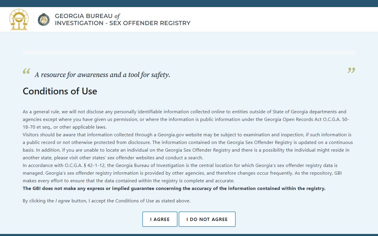 Candler County arrest records GBI sex offender registry