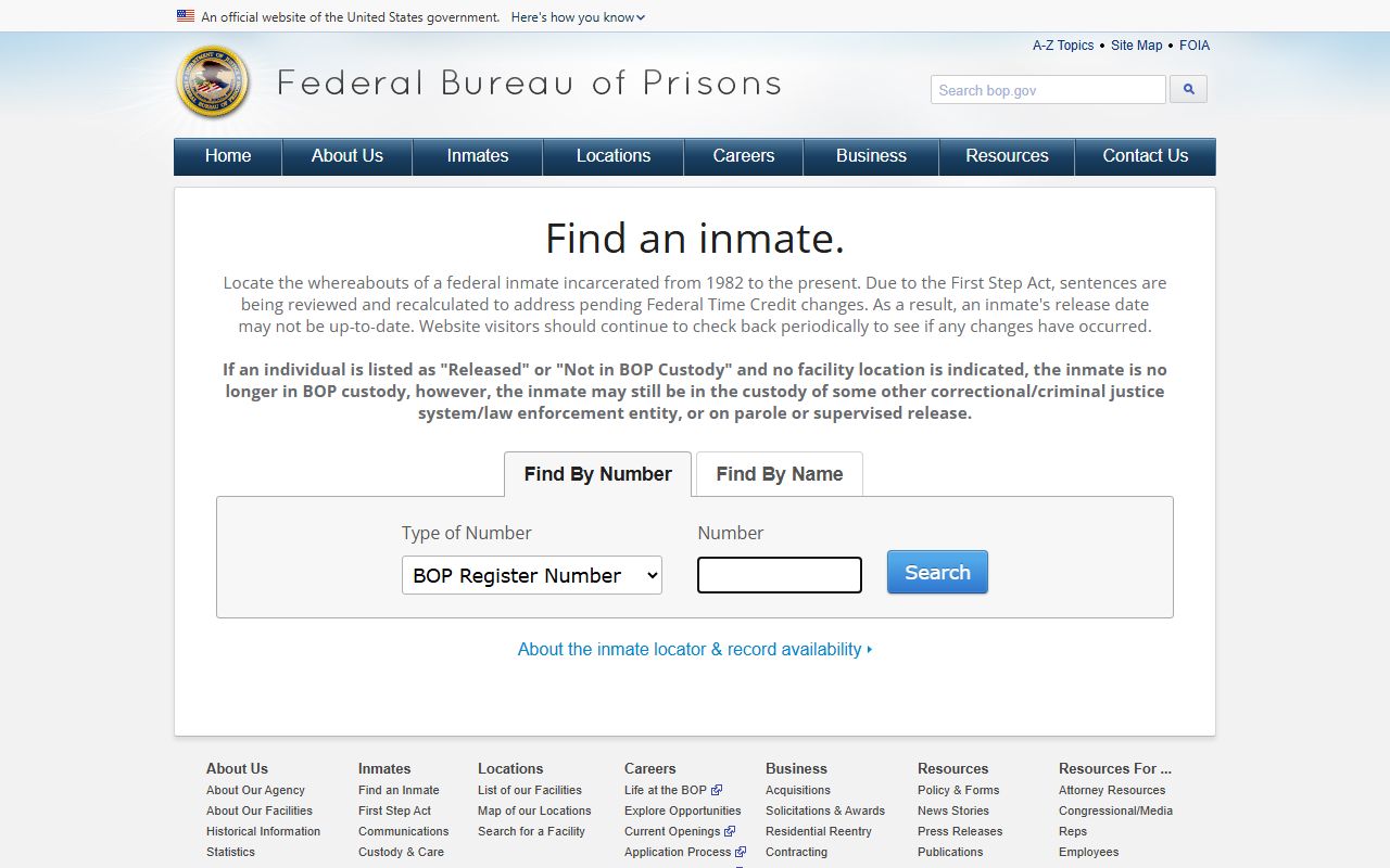 Candler County arrest records Federal Bureau of Prisons inmate locator