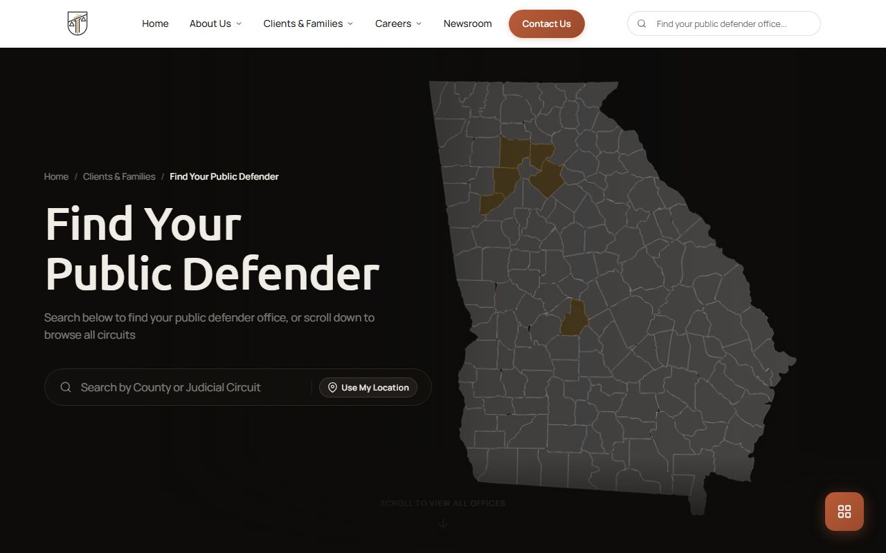 Candler County criminal court records public defender map