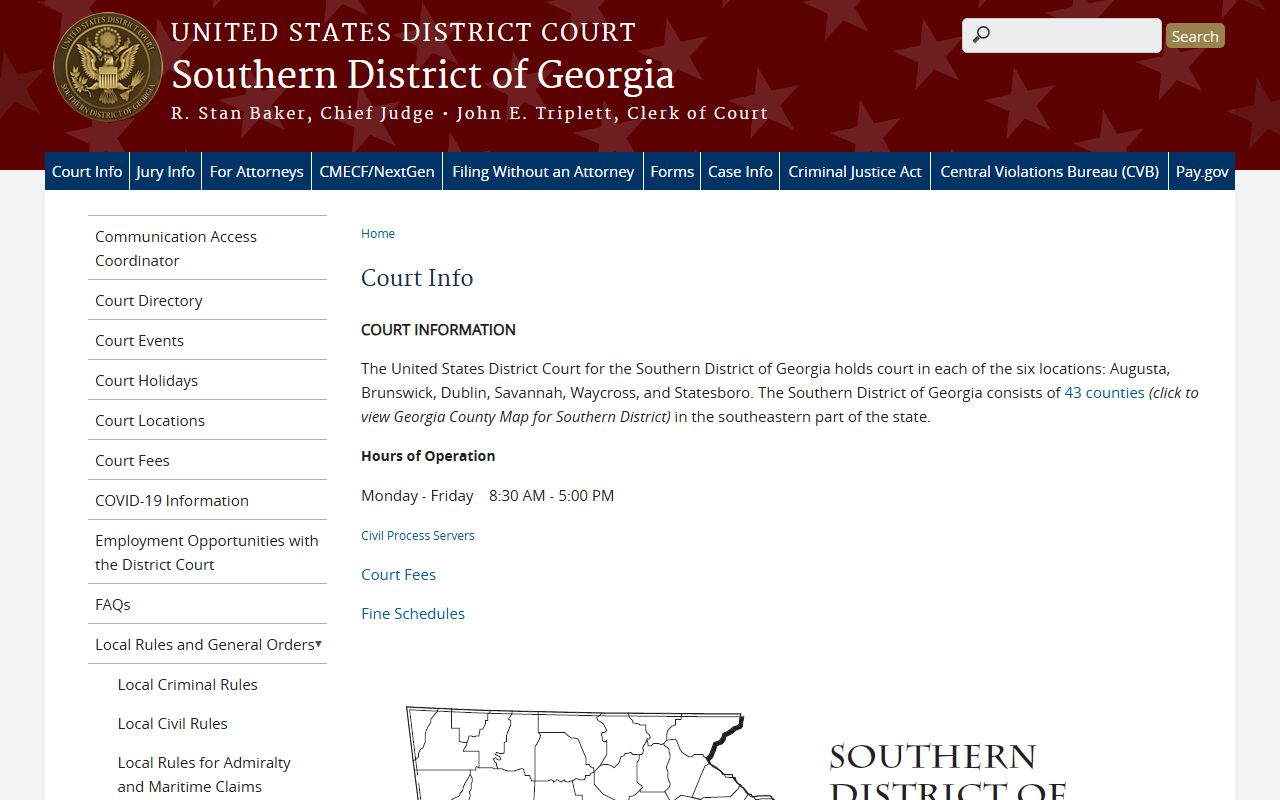 Candler County Superior Court records and federal court information page