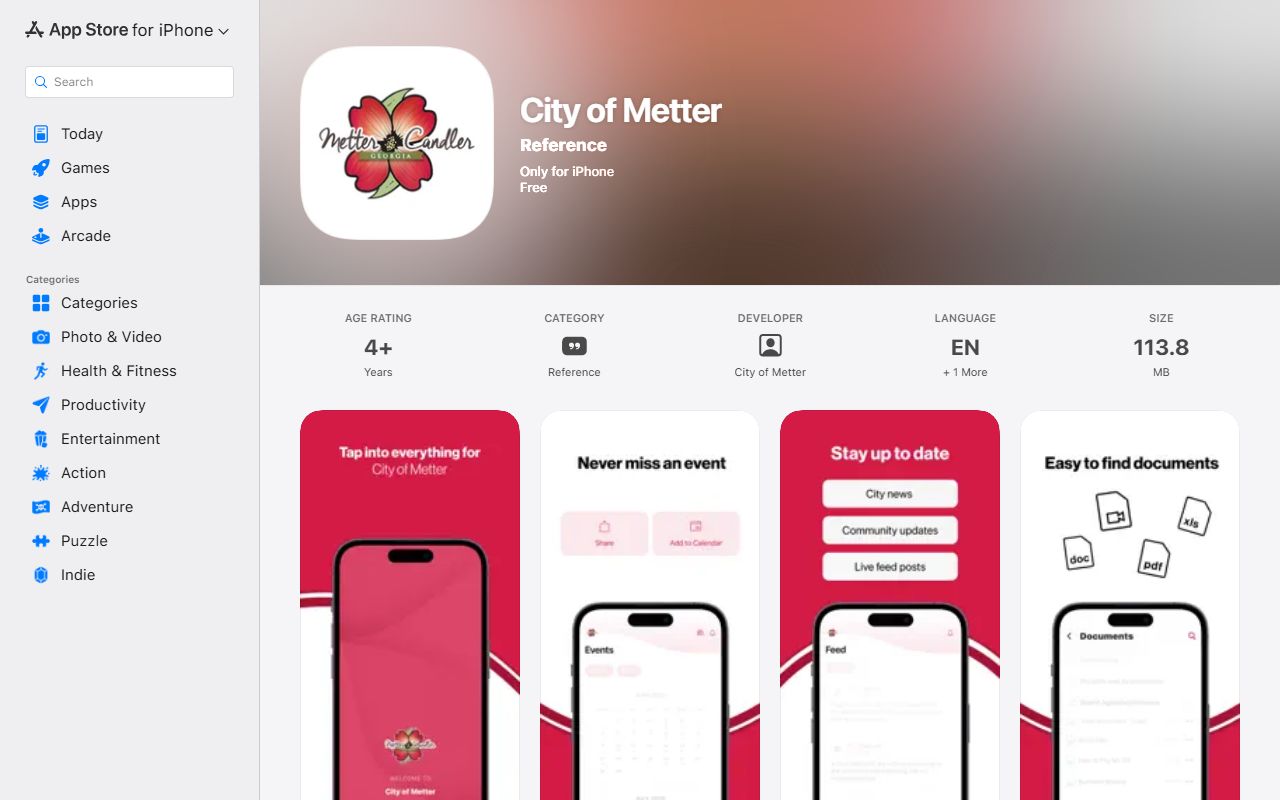 Candler County court records City of Metter app listing