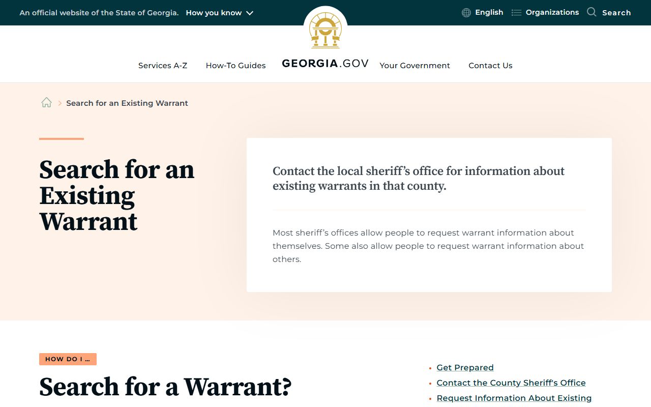 Candler County warrant records Georgia warrant guidance